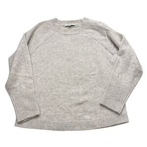 The Cashmere Project Pointelle Tunic Sweater London Grey Heather Size Medium